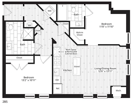 Floor plan 2 Bed/2 Bath