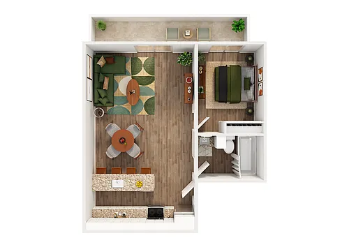 Floor plan 1 bedroom