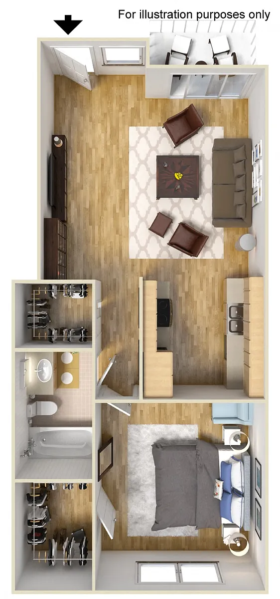 Floor plan One Bedroom