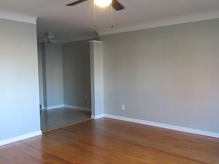 Living room into dining/kitchen