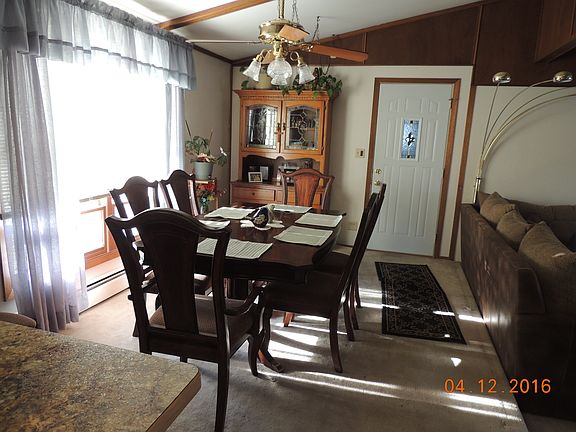 Dining area, door to garage