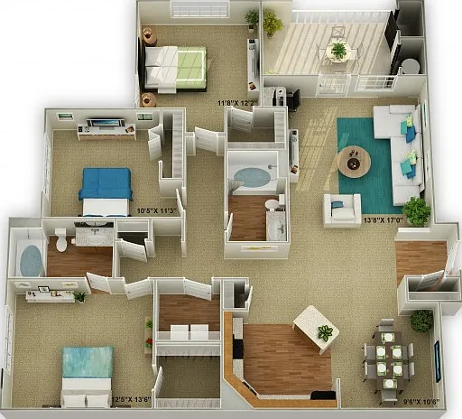 The Legend Three Bedroom Floor Plan The Legend Three Bedroom Floor Plan