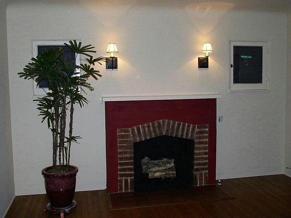 Wood burning fireplace