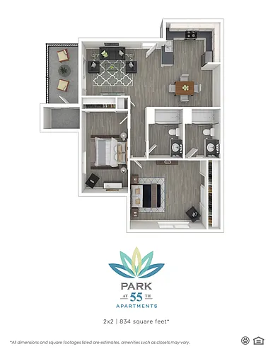 Floor plan 2x2A