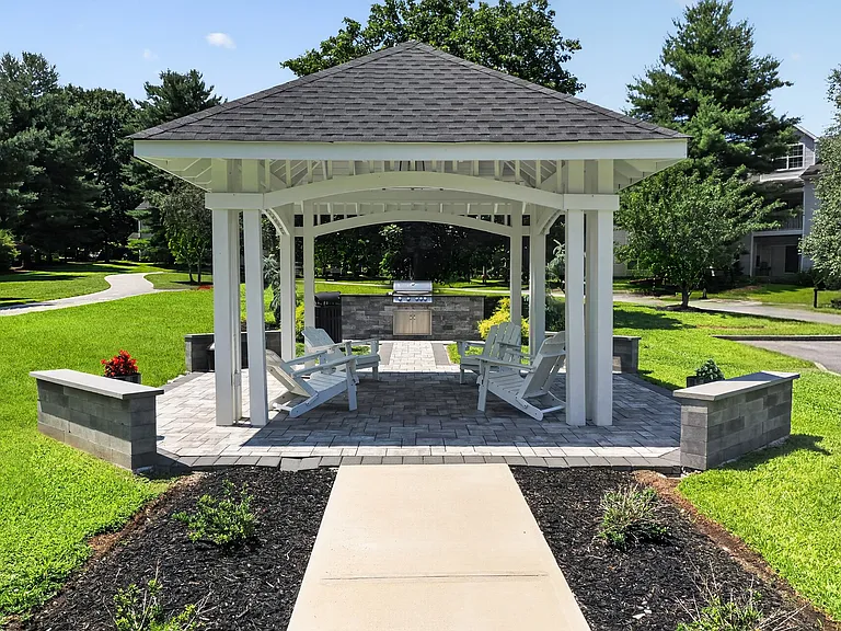 Relax in the charming gazebo at Vista Point Apartments, where inviting outdoor spaces meet modern living. Enjoy tranquil views and a perfect spot for gatherings. Make it your new home today!
