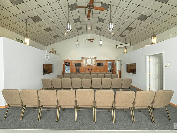 Large worship area that has removeable walls to increase the size if needed.