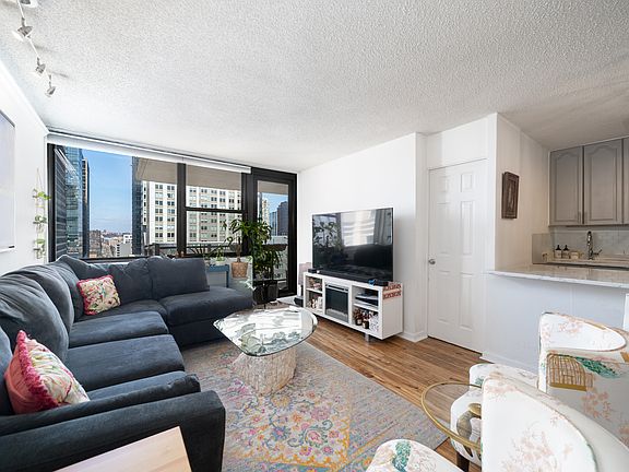 Living room facing balcony