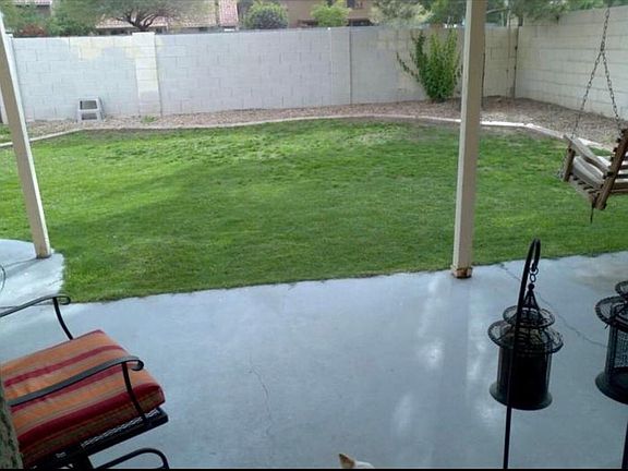 Backyard backs to greenbelt