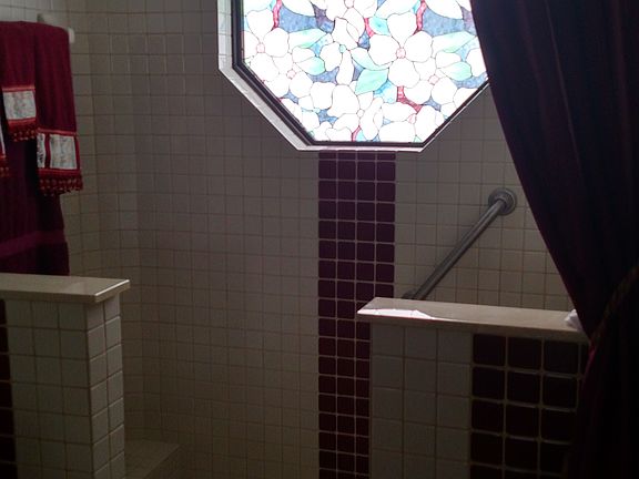 master shower w roman tub