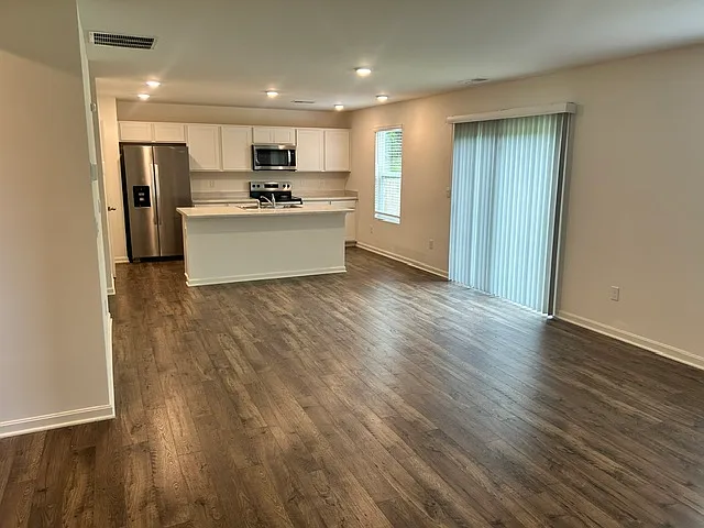 Open concept living and kitchen