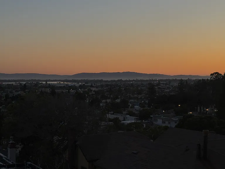 Golden hour view from balcony