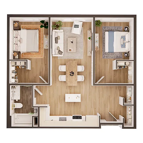 Floor plan 2 Bed