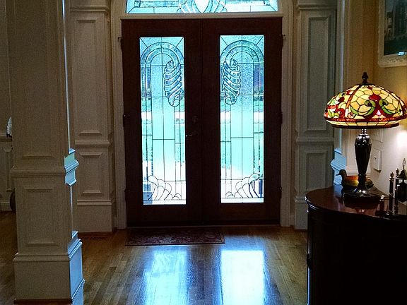 Custom beveled front doors