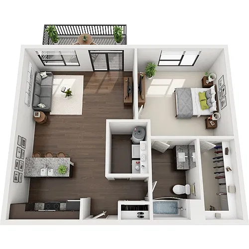 Floor plan 1-B