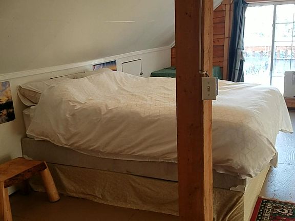 Queen bed upstairs