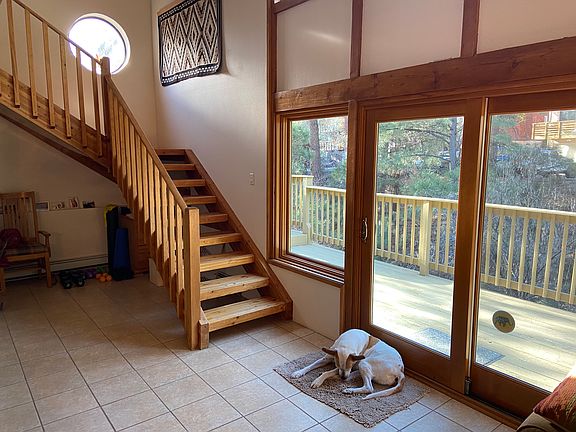 deck and inside stairs (dog not included)