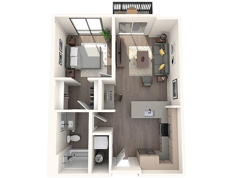Floor plan 1x1D
