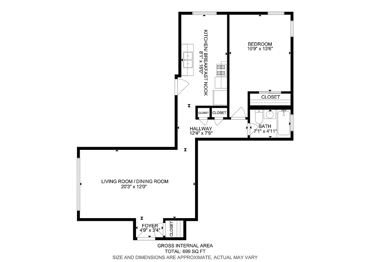Floor plan One Bedroom