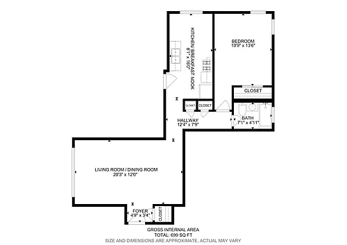 Floor plan One Bedroom