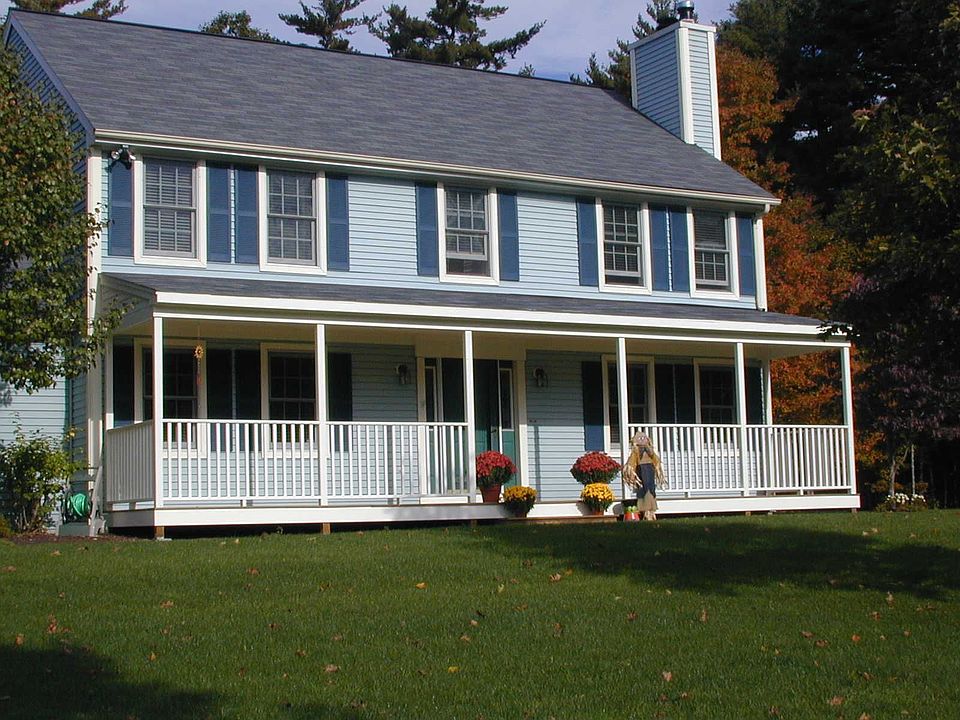Front view just after new porch added.