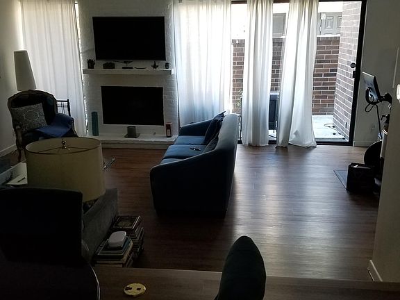 Living room with fireplace