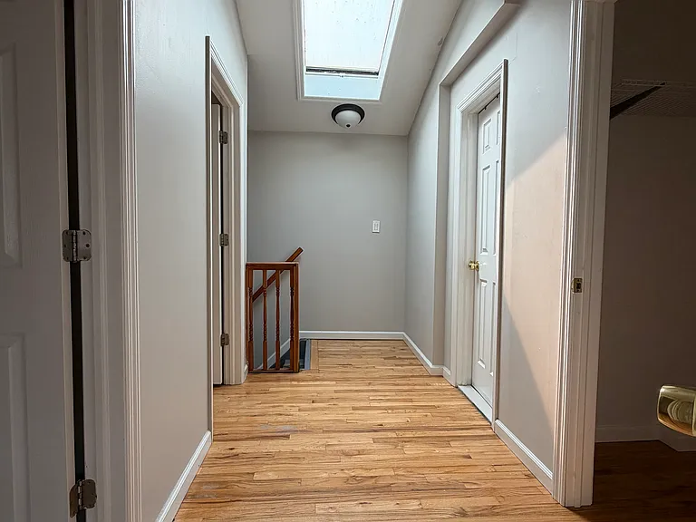 Hallway with skylight