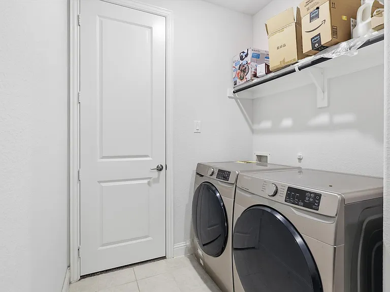 Laundry down stairs