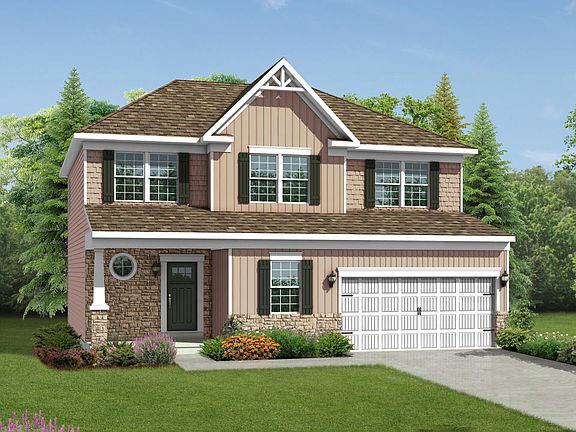 Elevation A Opt Victorian Inspired Stone Front Garage Door