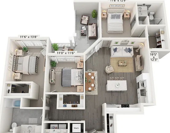 C1 floor plan Town Center at Berry Farms