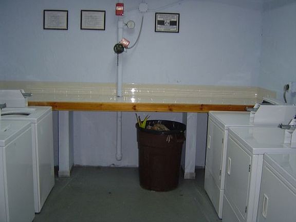Laundry area in lobby