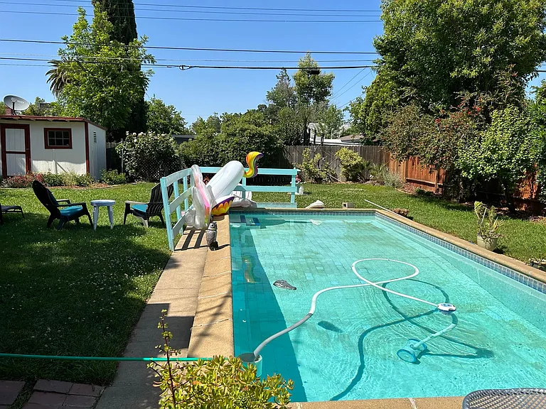 Use of pool, five feet deepest end.