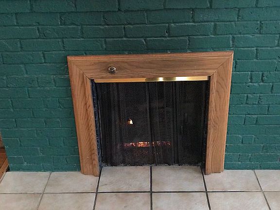 Living room fireplace