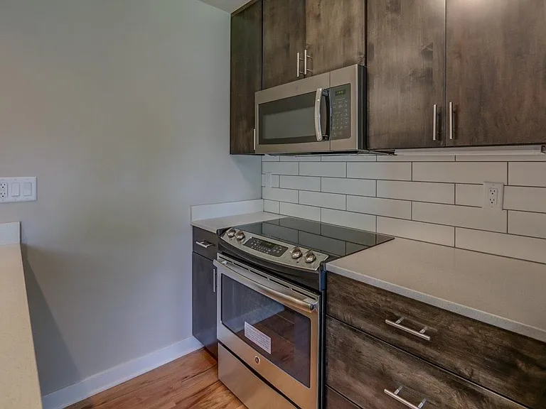 Subway tile backsplash