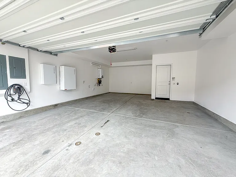 Two car garage with extended depth