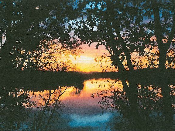 Sunrise over South Center Lake