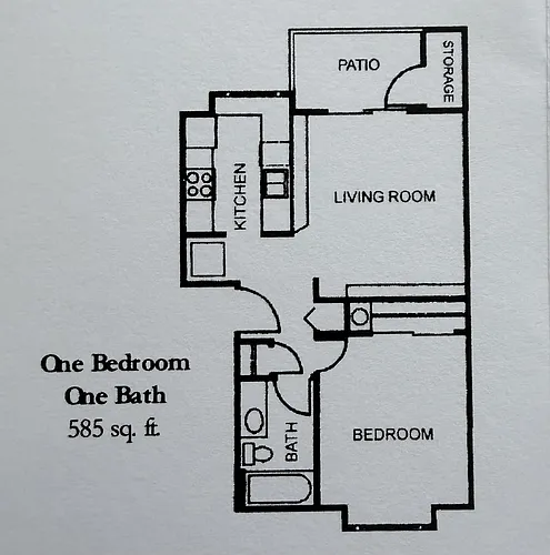 Floor plan 1 BEDROOM