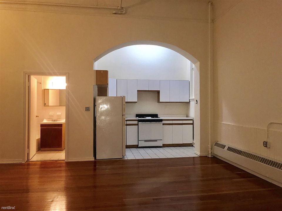 living room with kitchen