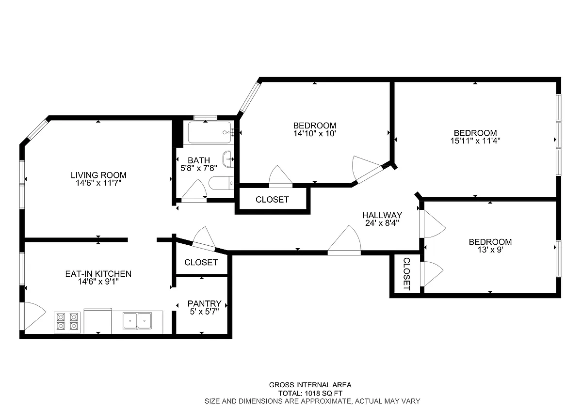 Floor plan Three Bedroom