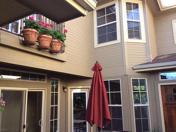 Secure patio, coded entry gate
