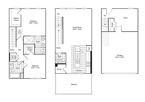 Floor plan One Cabell Park: B2