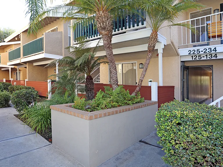 View of entrance to property from atrium to the pool area