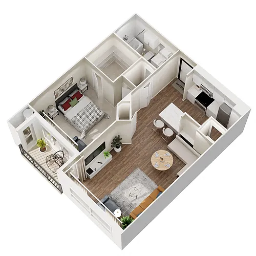 Floor plan B2 - Renovated