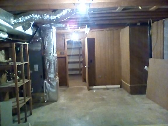 Garage with workspace