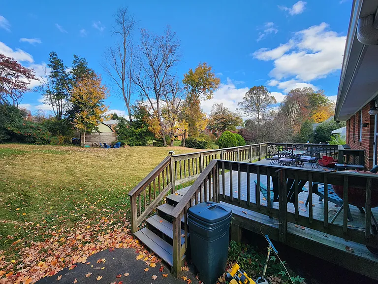 Back yard and deck