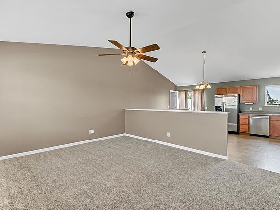 Open floor plan with carpet install in June 2019