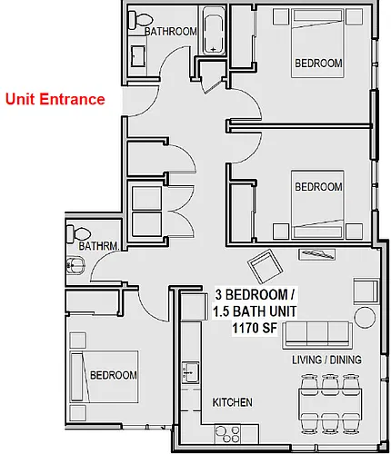 Floor plan 3 Bedroom