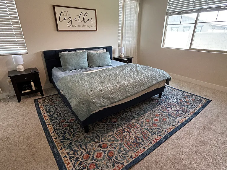 Primary Bed: Spacious Master Suite with Custom Trim Work