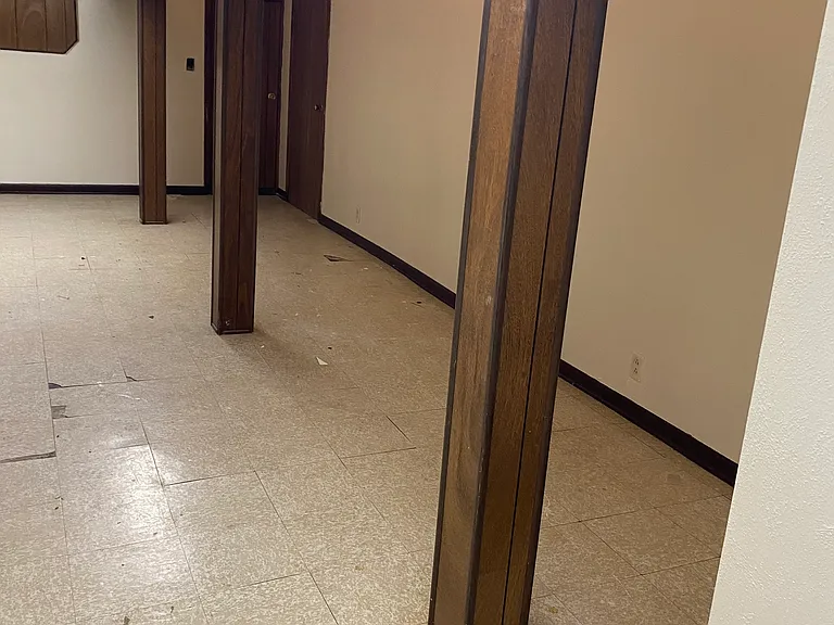 View of the finished basement from the Powder Room.