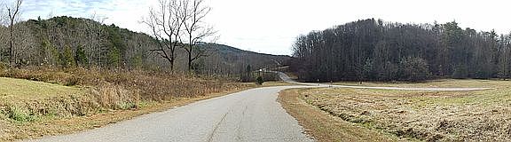 View east from lot front