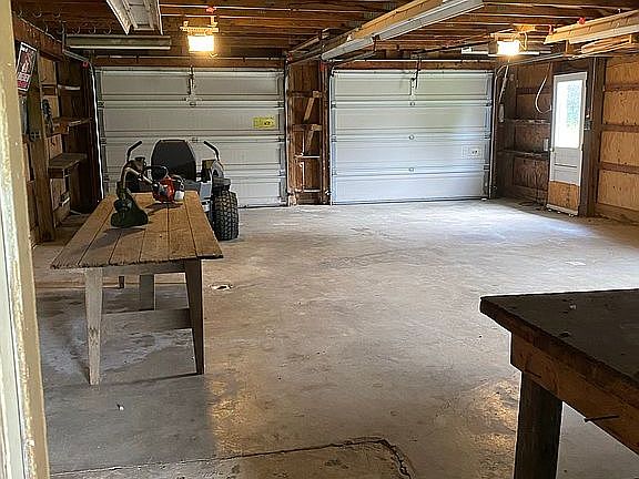 Front half of garage